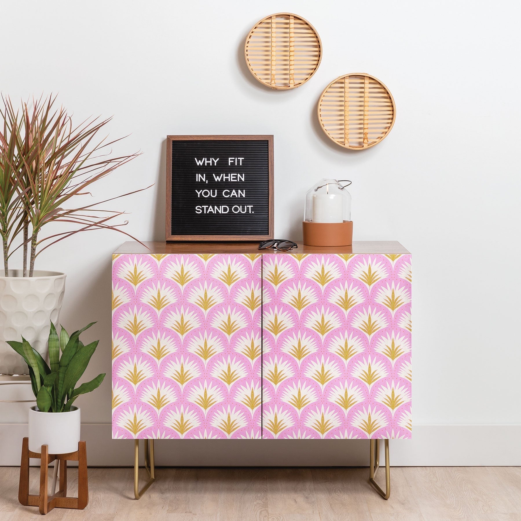 Jennifer Labre Pink Palmetto Credenza