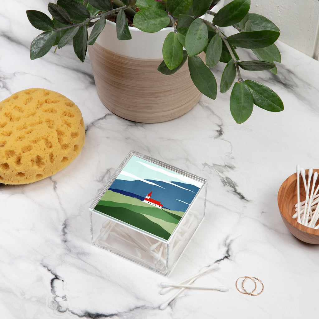 Valeria Frustaci Red roof in Iceland Acrylic Box