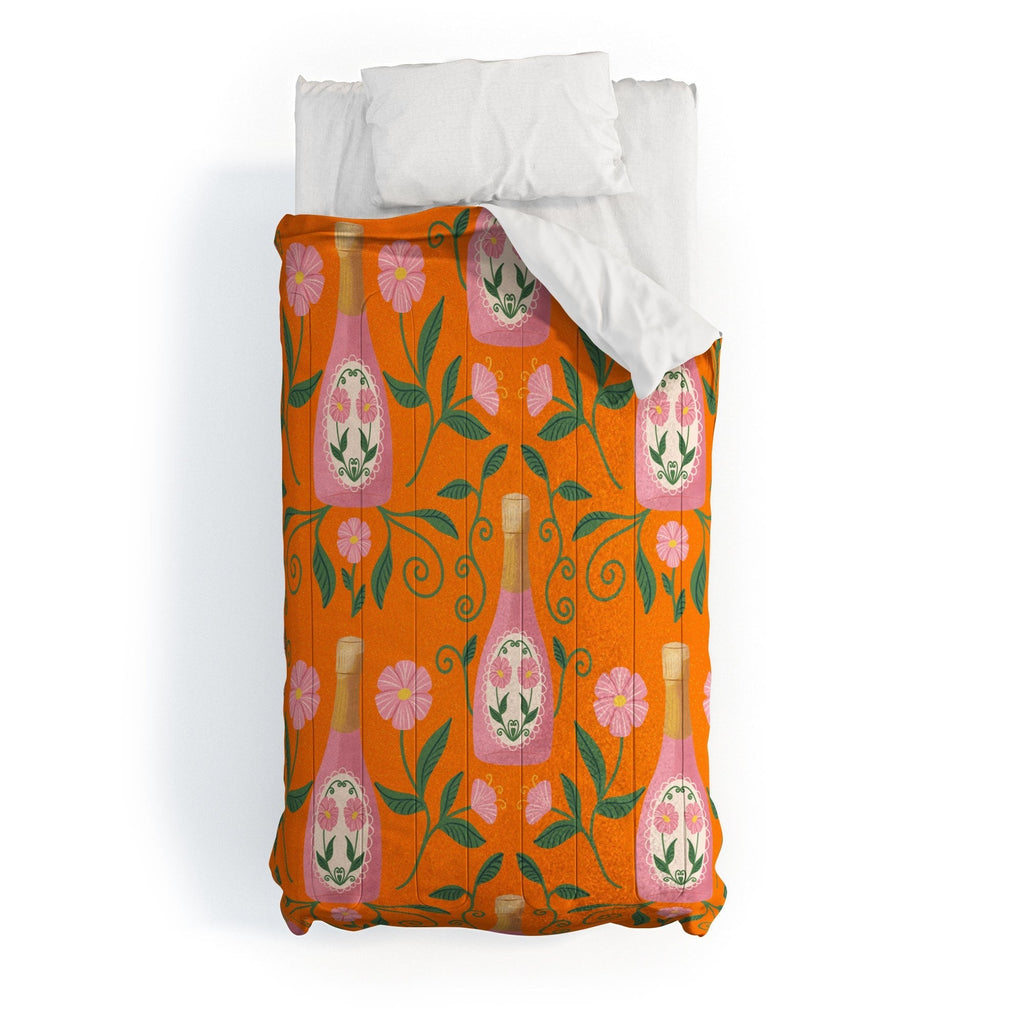 Design by Spark Rose Bubbly And Florals Comforter
