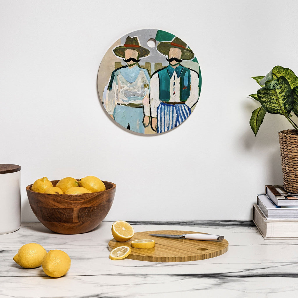 83 Oranges Side By Side Cowboy Edition Cutting Board Round