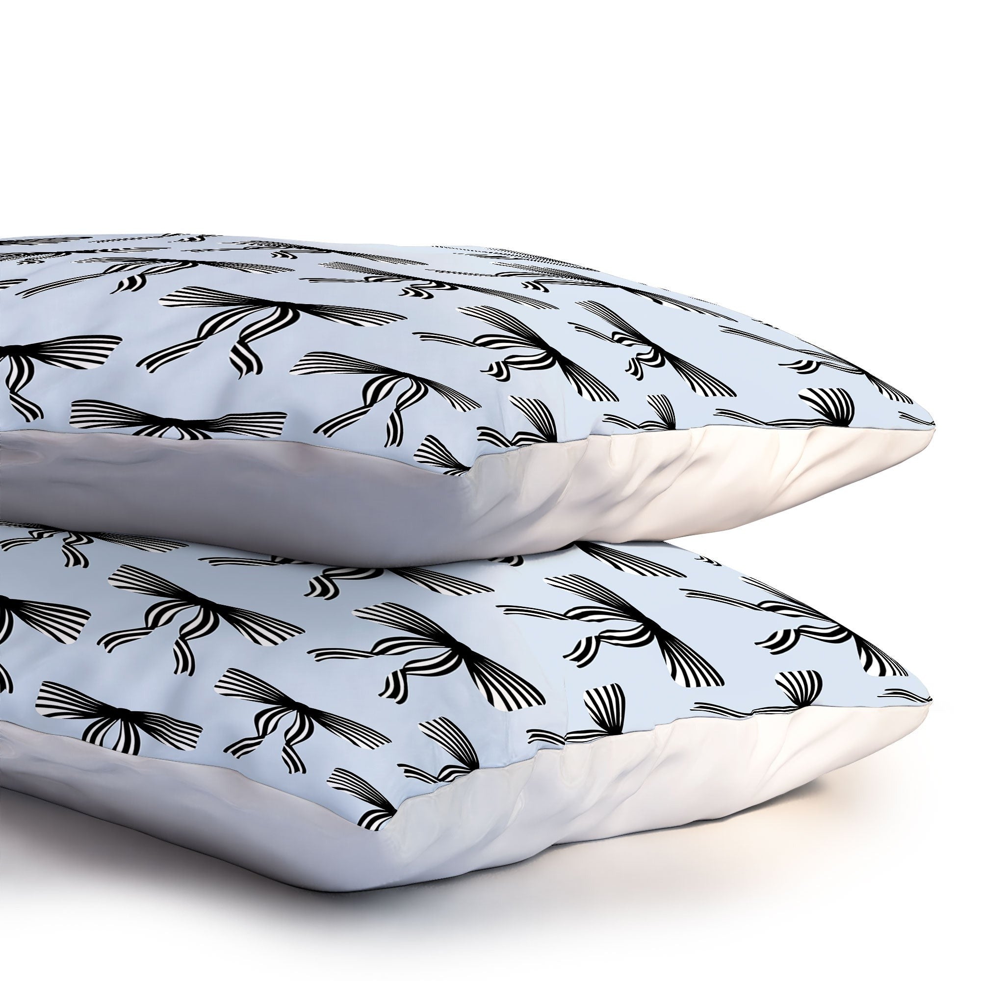 Design by Spark Black Striped Bows Pillow Shams