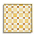 Ninola Design Everyday Artifact Checker Mosaic Tiles Geometry Yellow Square Metal Framed Art Print