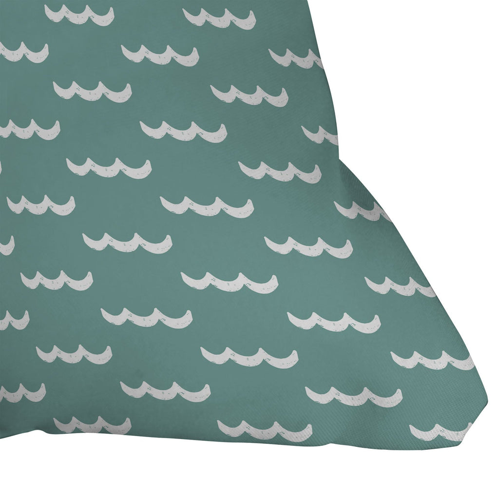 CoastL Studio Waves Press On Outdoor Throw Pillow