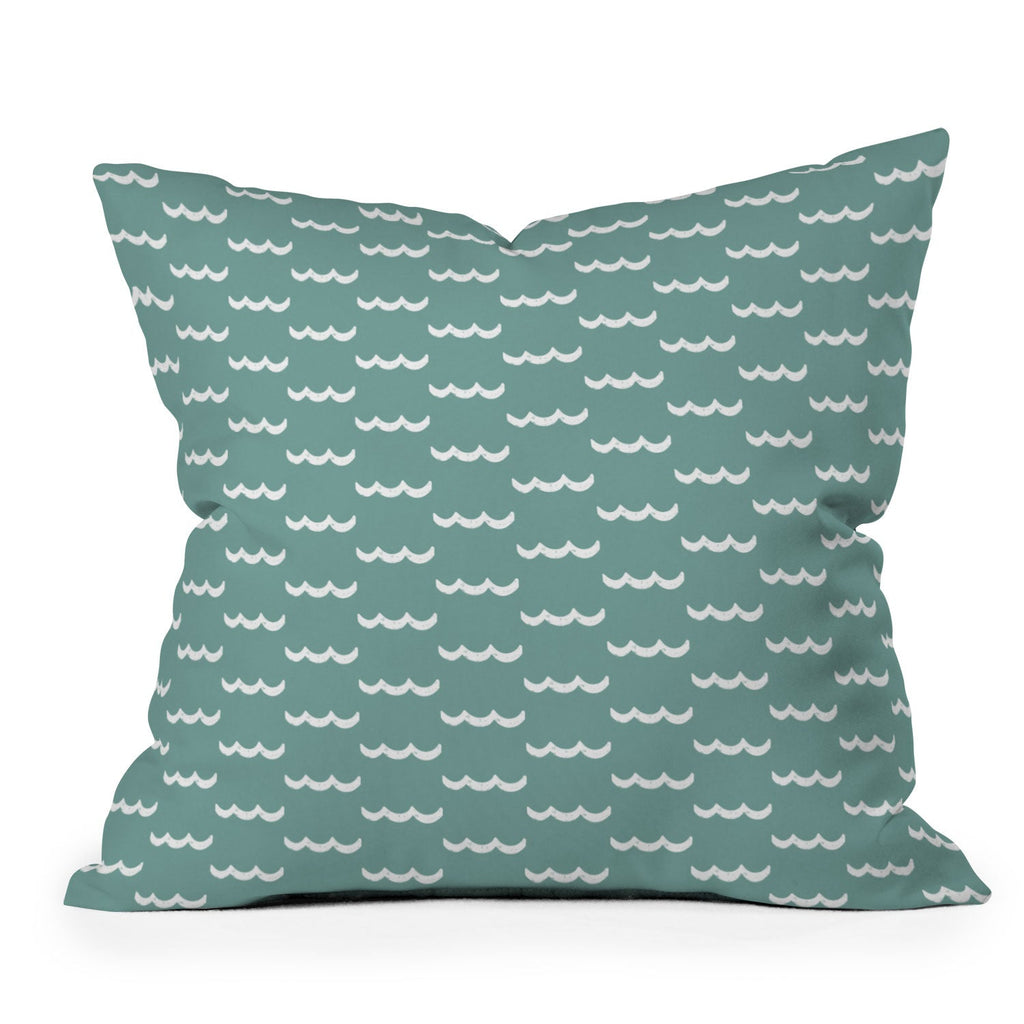 CoastL Studio Waves Press On Outdoor Throw Pillow