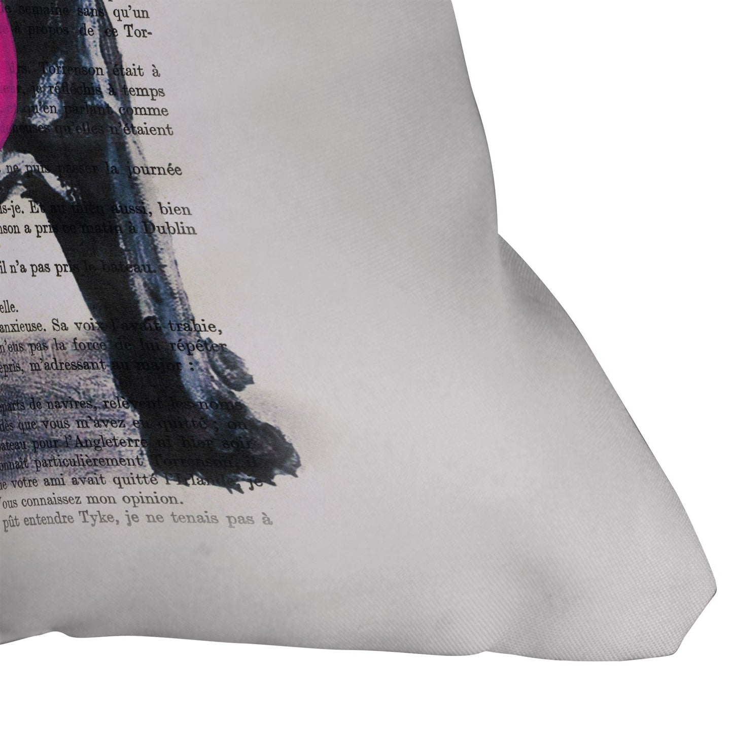 Coco de Paris Bulldog With Bubblegum 01 Throw Pillow