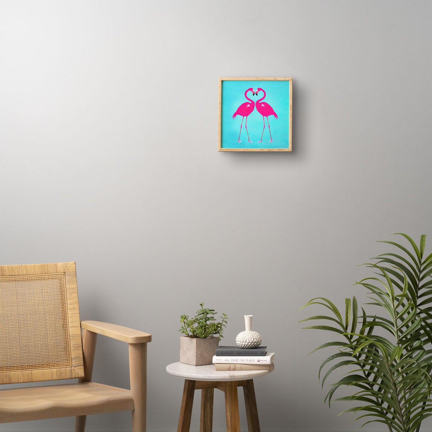 Coco de Paris Flamingo heart Framed Wall Art