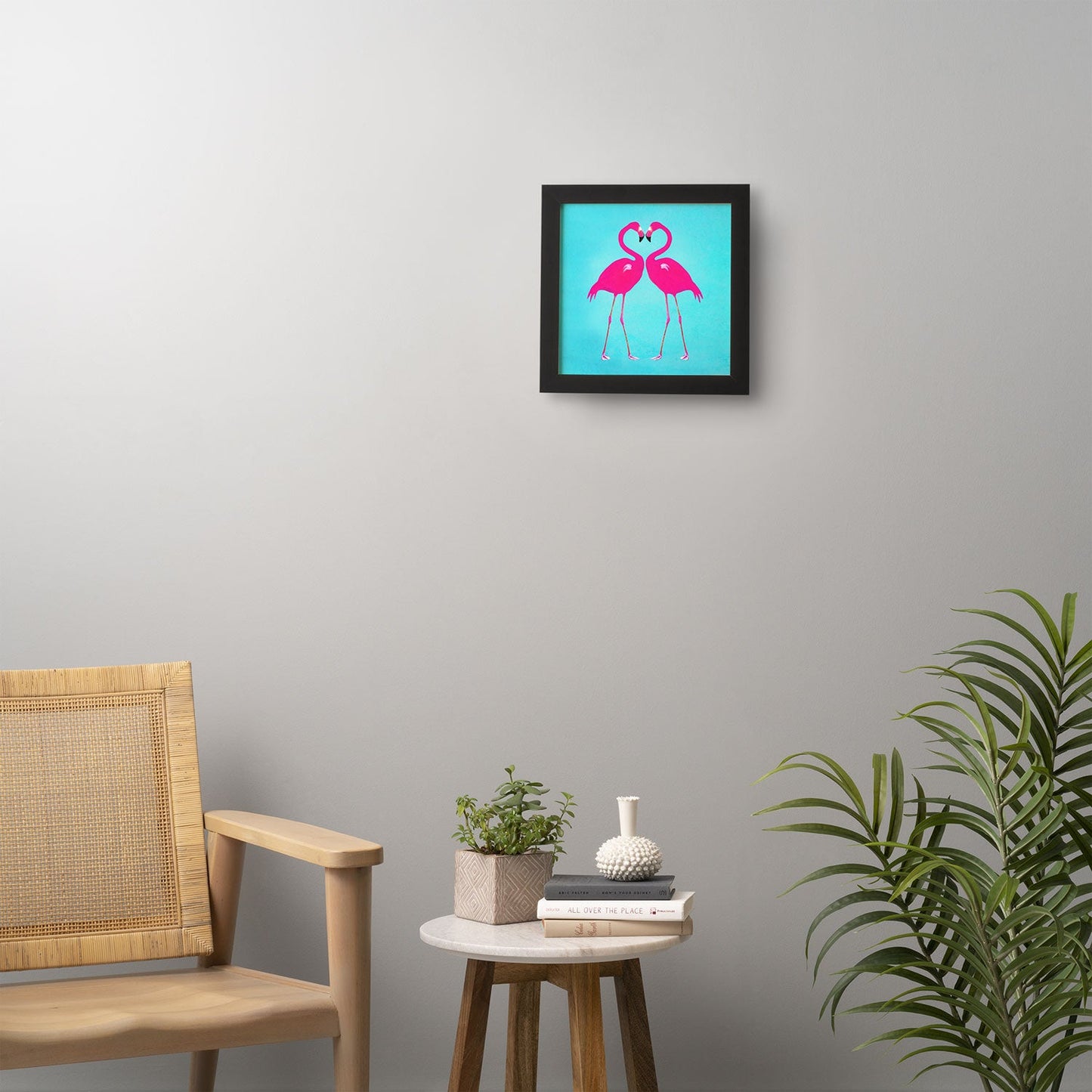 Coco de Paris Flamingo heart Framed Wall Art
