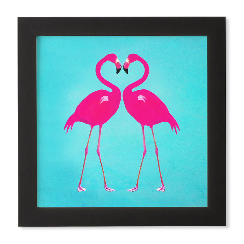 Coco de Paris Flamingo heart Framed Wall Art