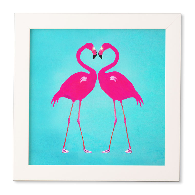 Coco de Paris Flamingo heart Framed Wall Art