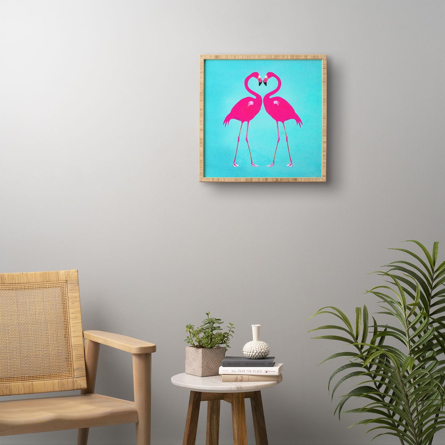Coco de Paris Flamingo heart Framed Wall Art