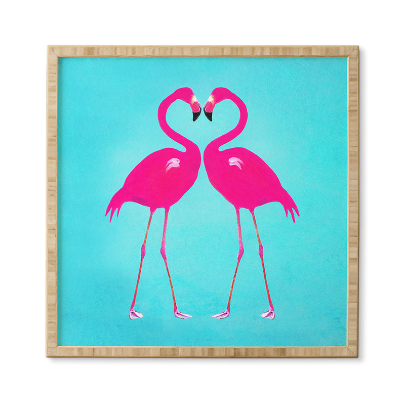 Coco de Paris Flamingo heart Framed Wall Art