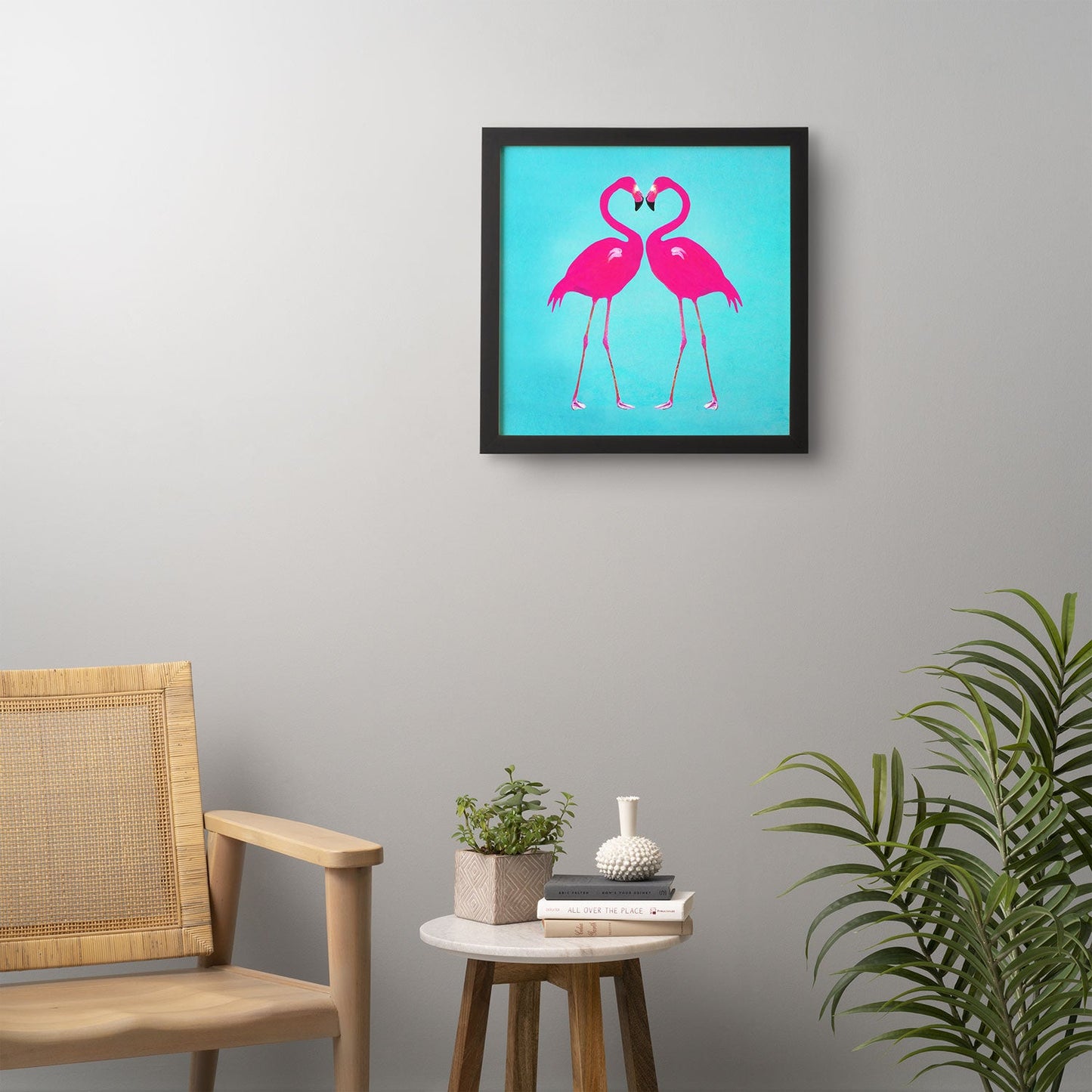 Coco de Paris Flamingo heart Framed Wall Art