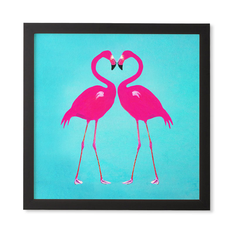 Coco de Paris Flamingo heart Framed Wall Art