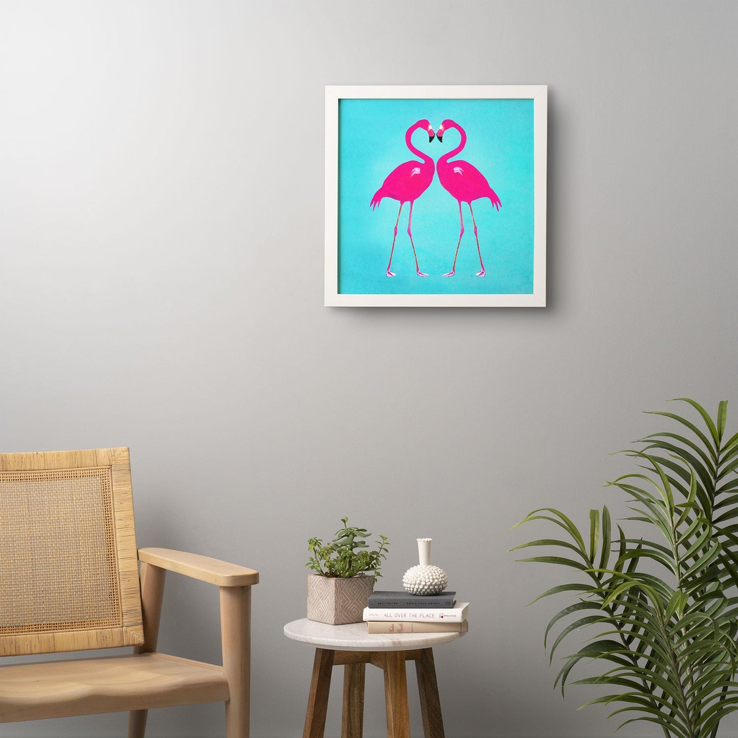 Coco de Paris Flamingo heart Framed Wall Art