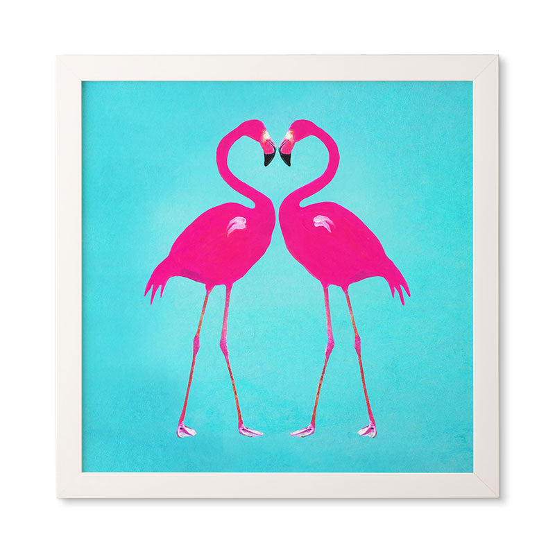Coco de Paris Flamingo heart Framed Wall Art