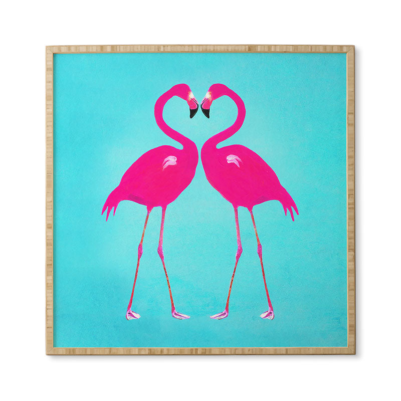 Coco de Paris Flamingo heart Framed Wall Art