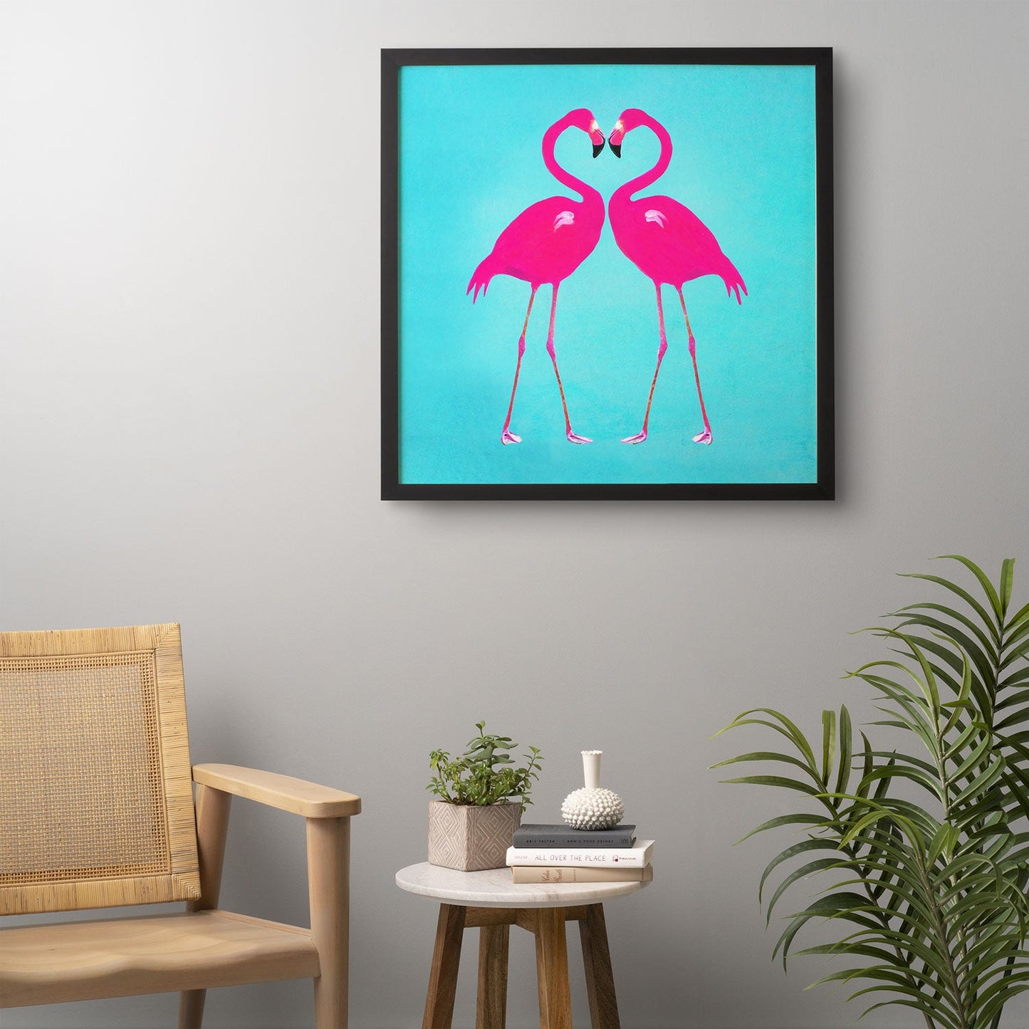 Coco de Paris Flamingo heart Framed Wall Art