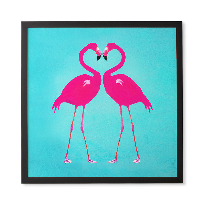 Coco de Paris Flamingo heart Framed Wall Art