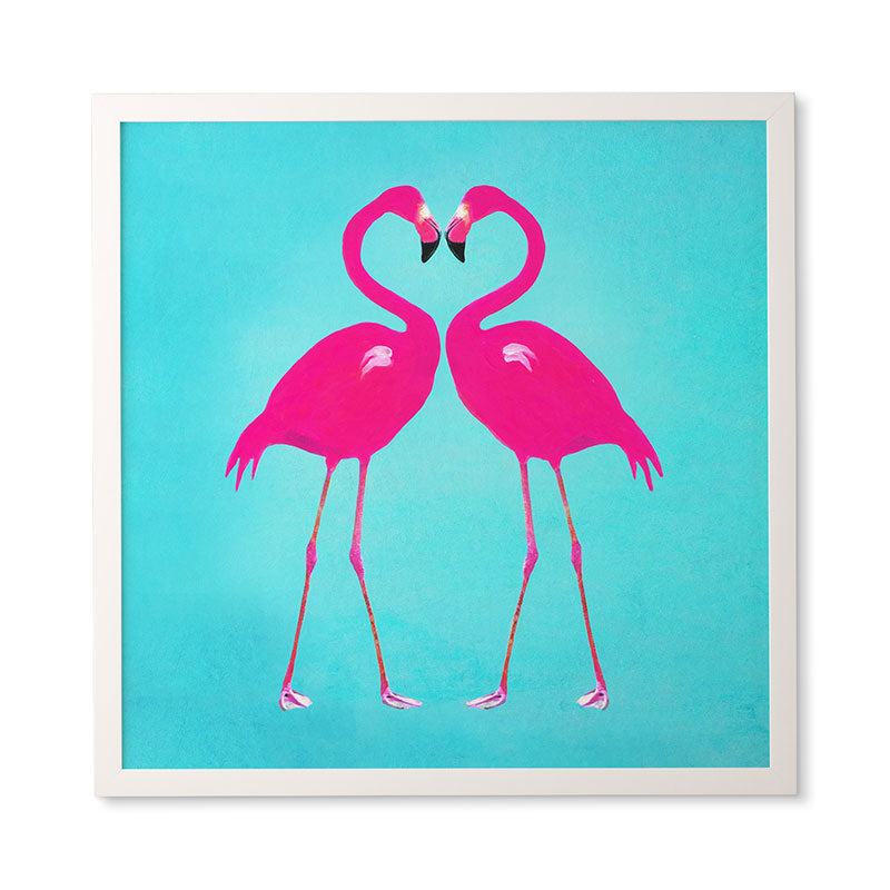 Coco de Paris Flamingo heart Framed Wall Art