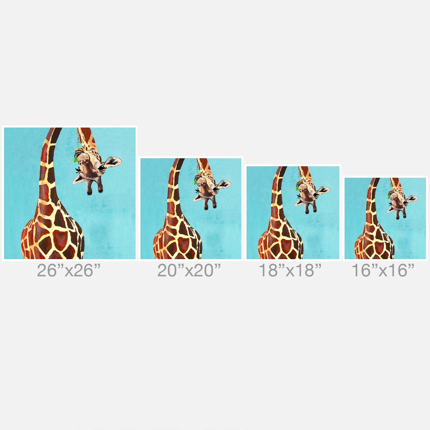 Coco de Paris Giraffe with green leaf Throw Pillow