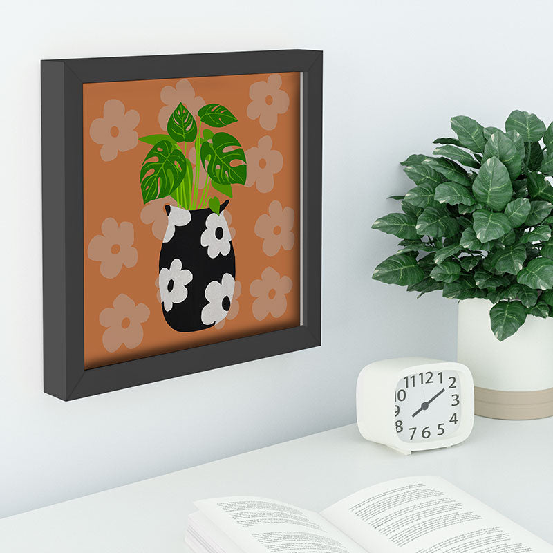 Coco de Paris Green plant retro style 1 Recessed Framing Square