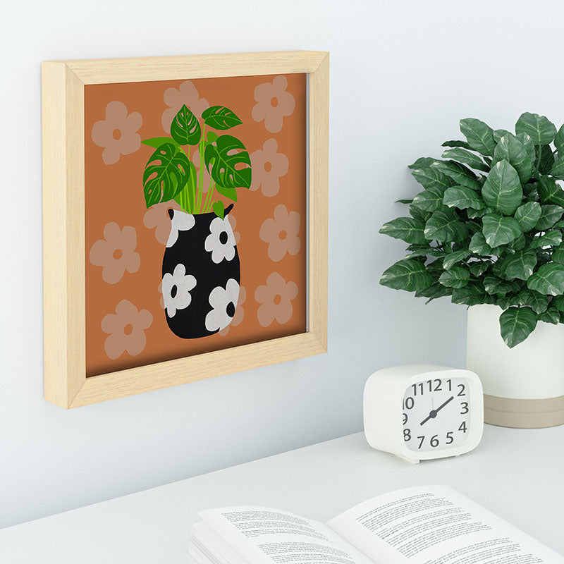 Coco de Paris Green plant retro style 1 Recessed Framing Square