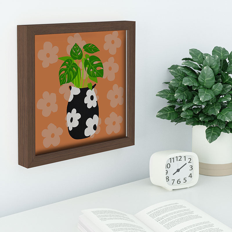 Coco de Paris Green plant retro style 1 Recessed Framing Square