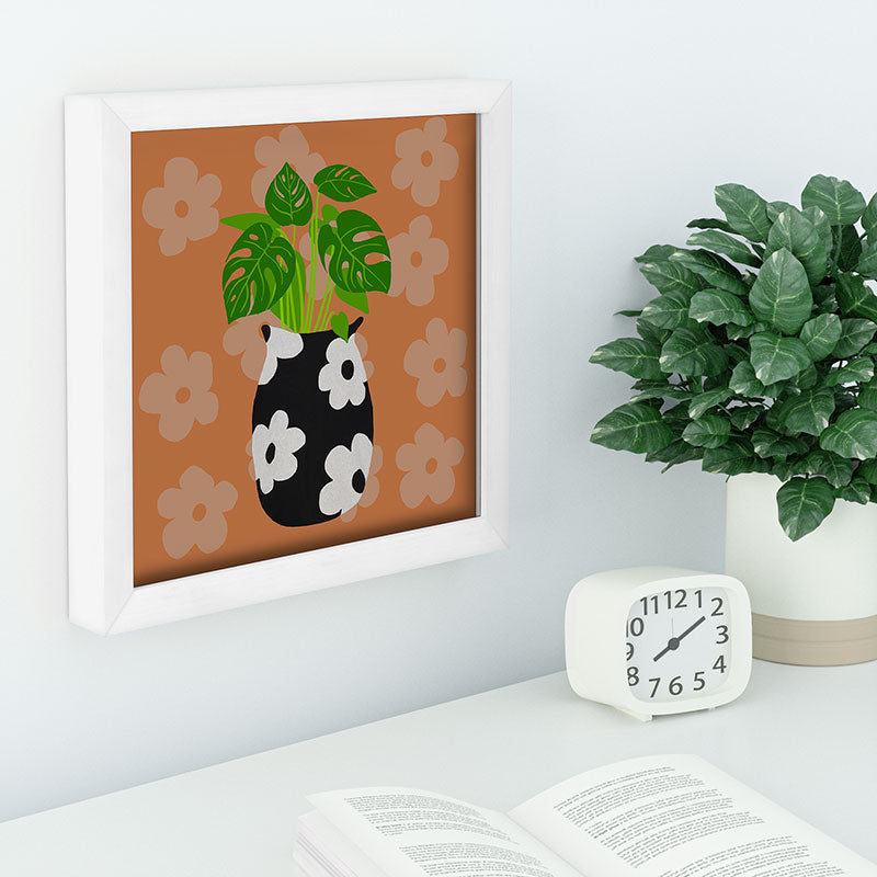 Coco de Paris Green plant retro style 1 Recessed Framing Square