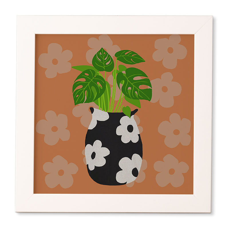 Coco de Paris Green plant retro style 1 Framed Wall Art