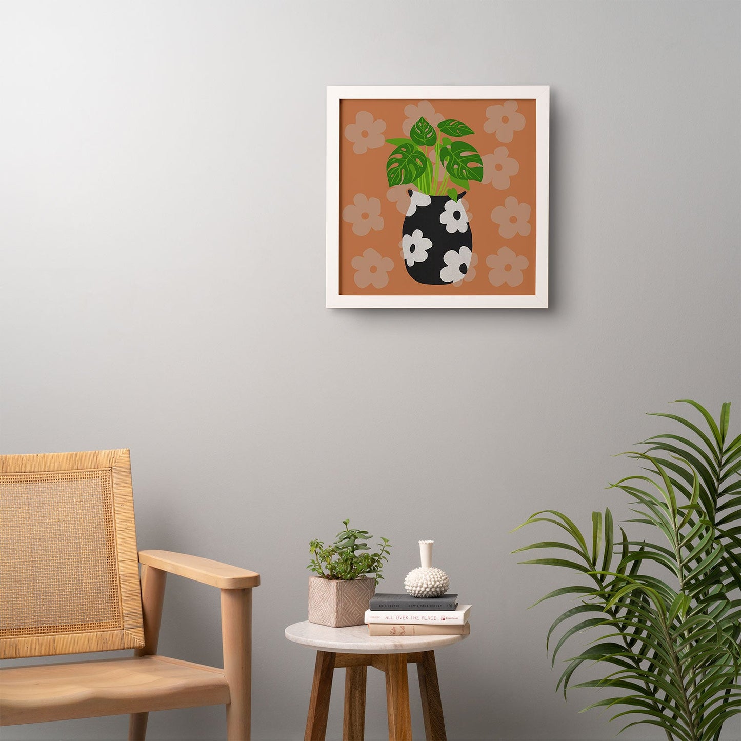Coco de Paris Green plant retro style 1 Framed Wall Art