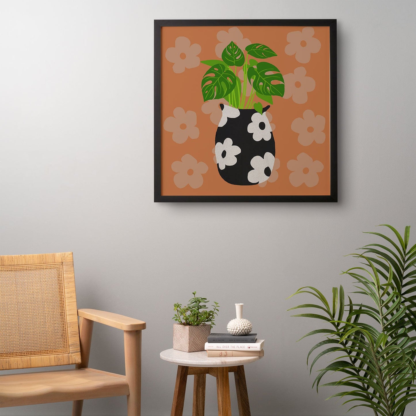 Coco de Paris Green plant retro style 1 Framed Wall Art