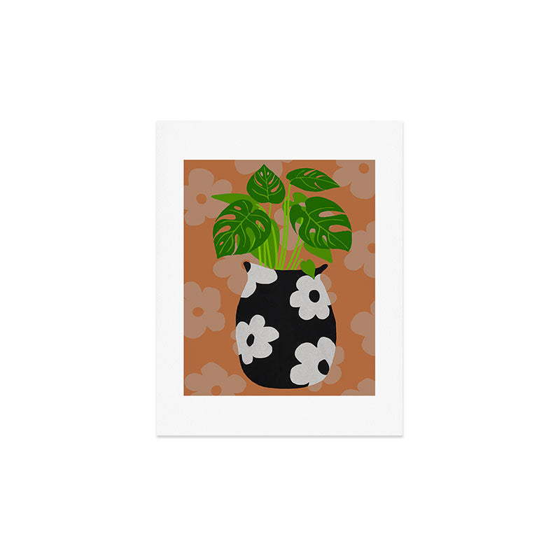 Coco de Paris Green plant retro style 1 Art Print