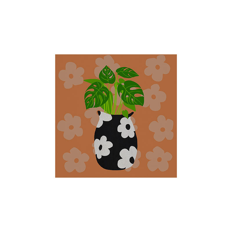 Coco de Paris Green plant retro style 1 Art Print