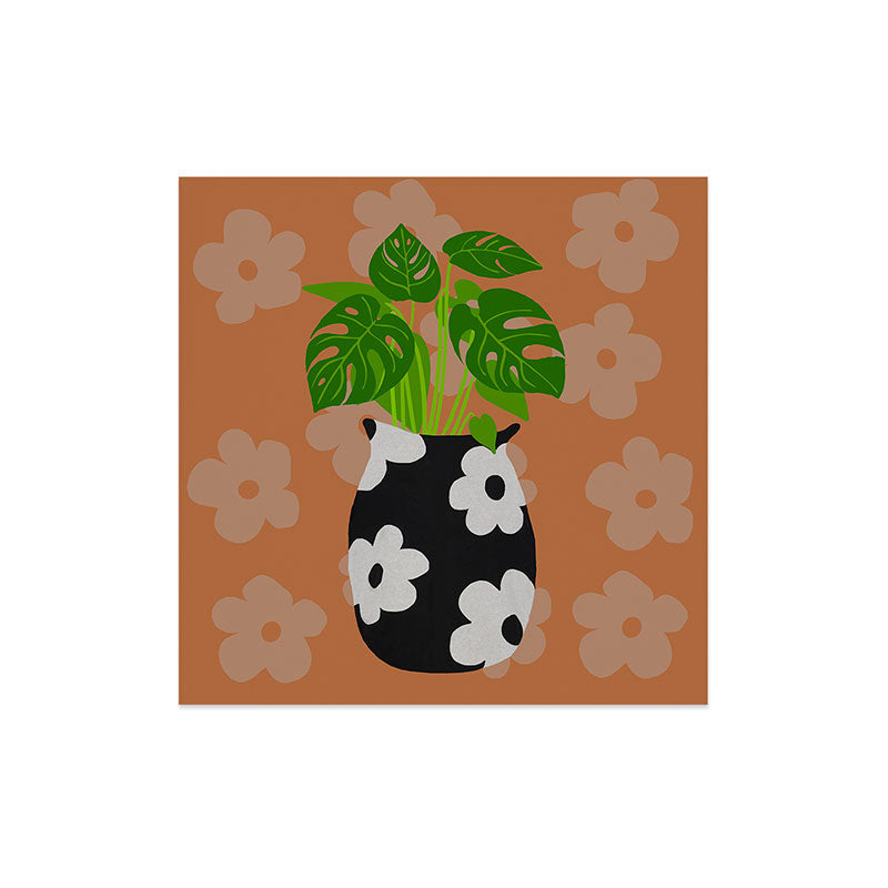 Coco de Paris Green plant retro style 1 Art Print