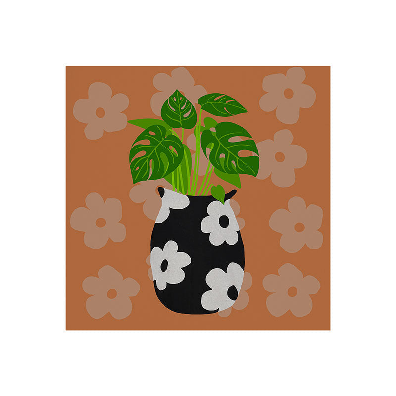 Coco de Paris Green plant retro style 1 Art Print