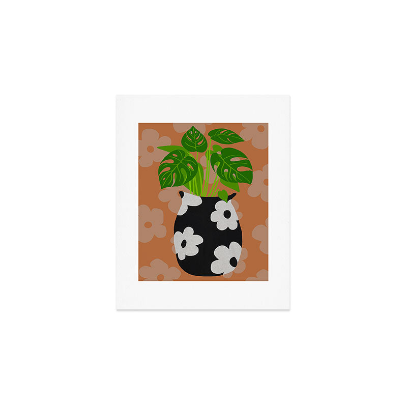 Coco de Paris Green plant retro style 1 Art Print
