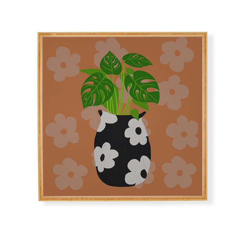 Coco de Paris Green plant retro style 1 Framed Wall Art