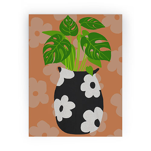 Coco de Paris Green plant retro style 1 Mini Art Print