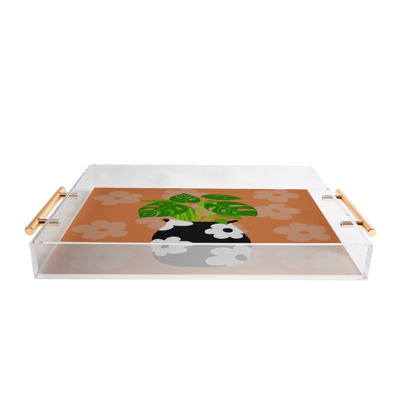 Coco de Paris Green plant retro style 1 Acrylic Tray