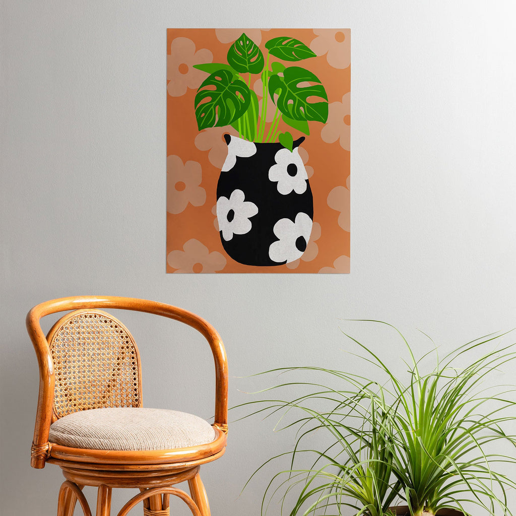 Coco de Paris Green plant retro style 1 Poster