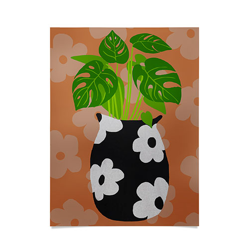 Coco de Paris Green plant retro style 1 Poster