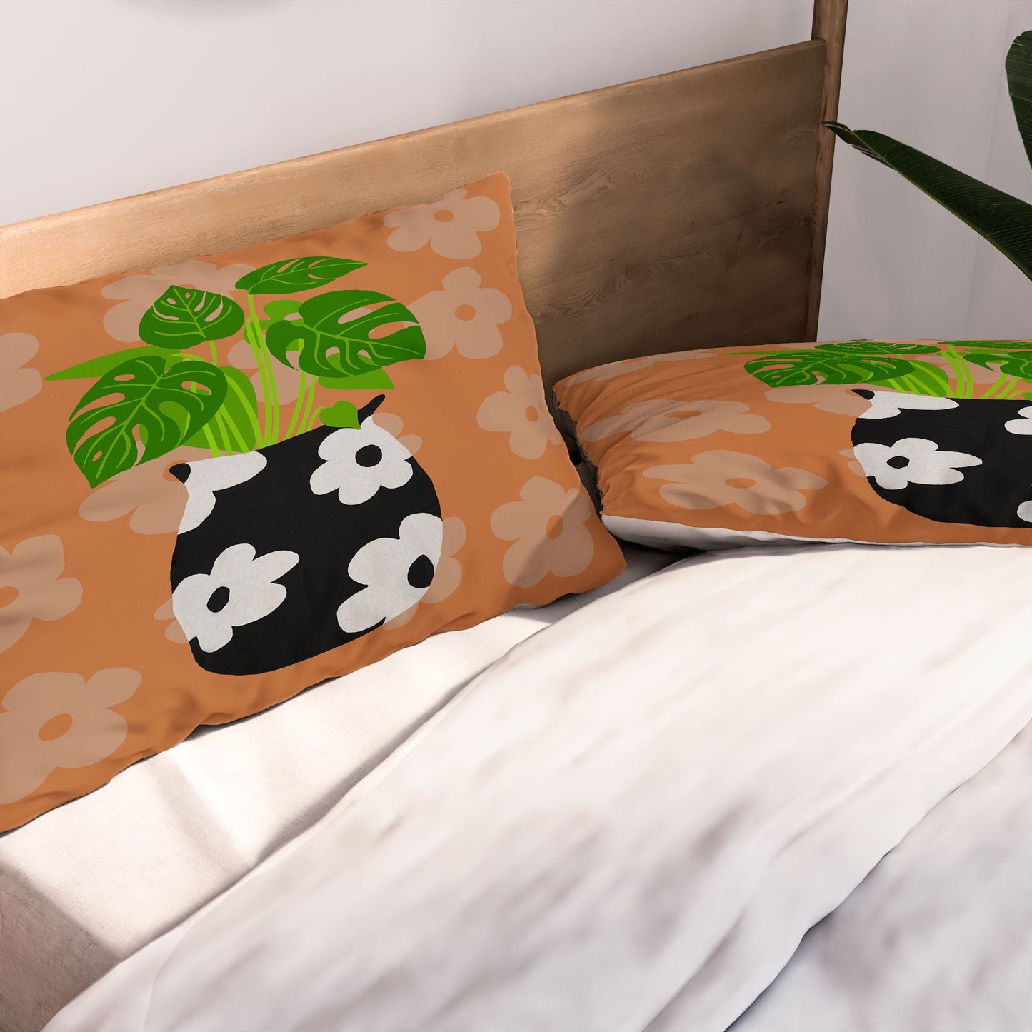 Coco de Paris Green plant retro style 1 Pillow Shams