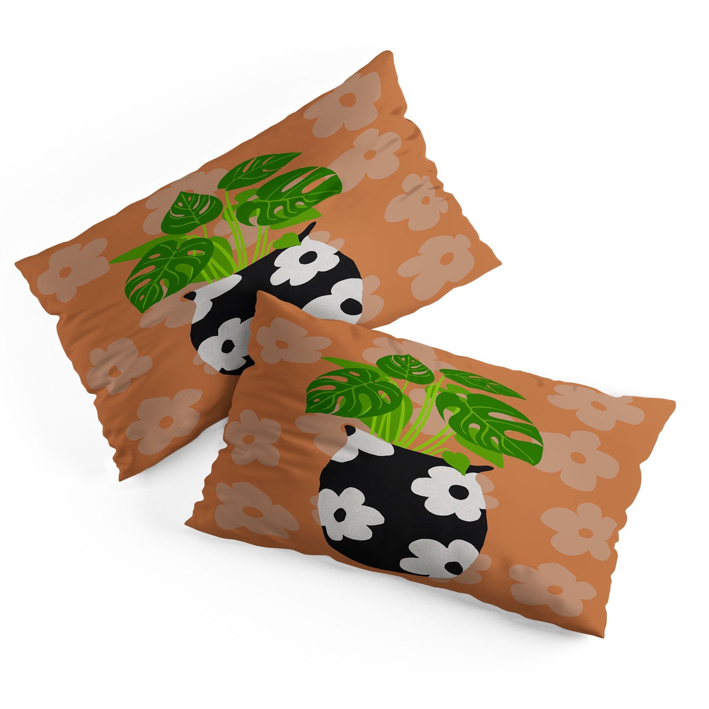 Coco de Paris Green plant retro style 1 Pillow Shams