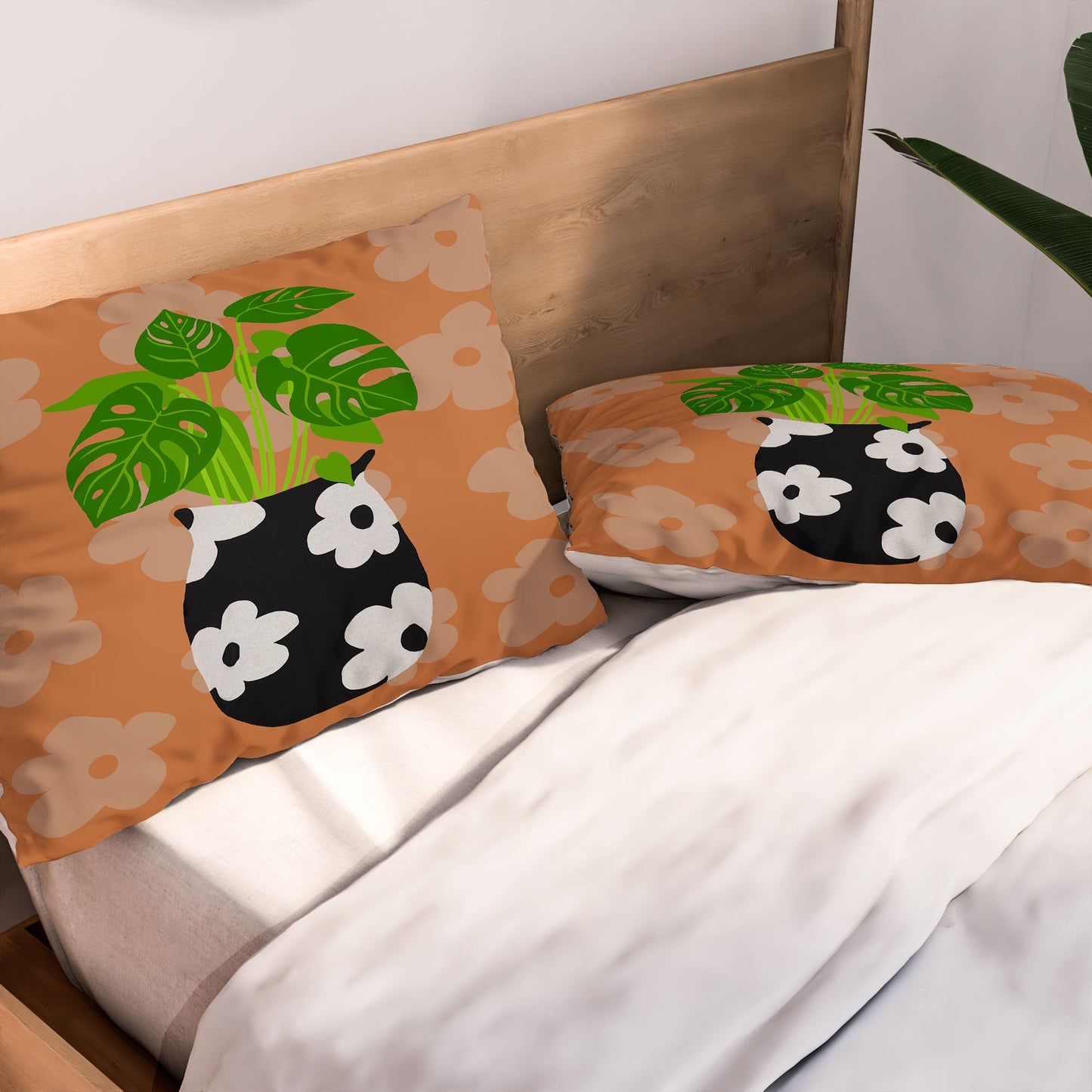 Coco de Paris Green plant retro style 1 Pillow Shams