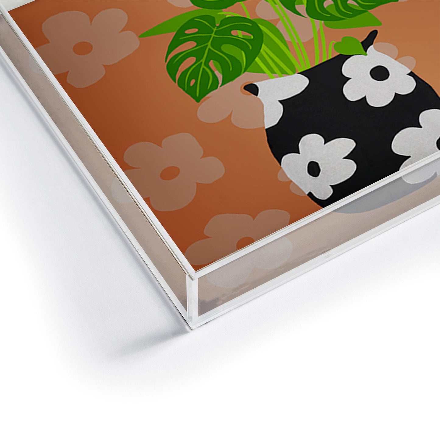 Coco de Paris Green plant retro style 1 Acrylic Tray