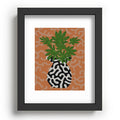 Coco de Paris Green plant retro style 2 Recessed Framing Rectangle