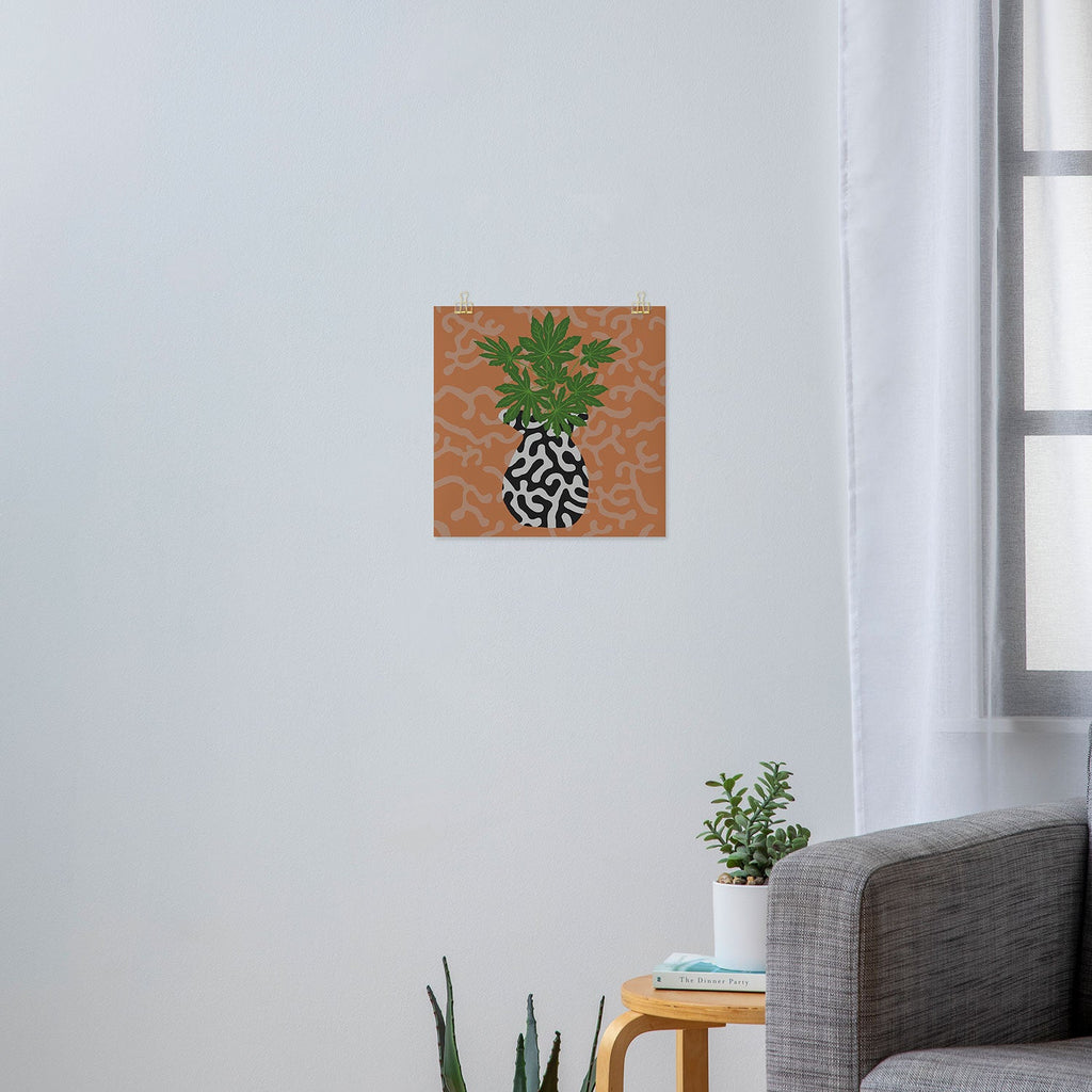 Coco de Paris Green plant retro style 2 Art Print