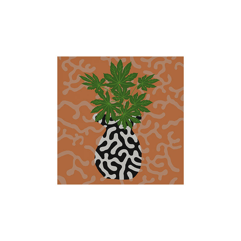 Coco de Paris Green plant retro style 2 Art Print