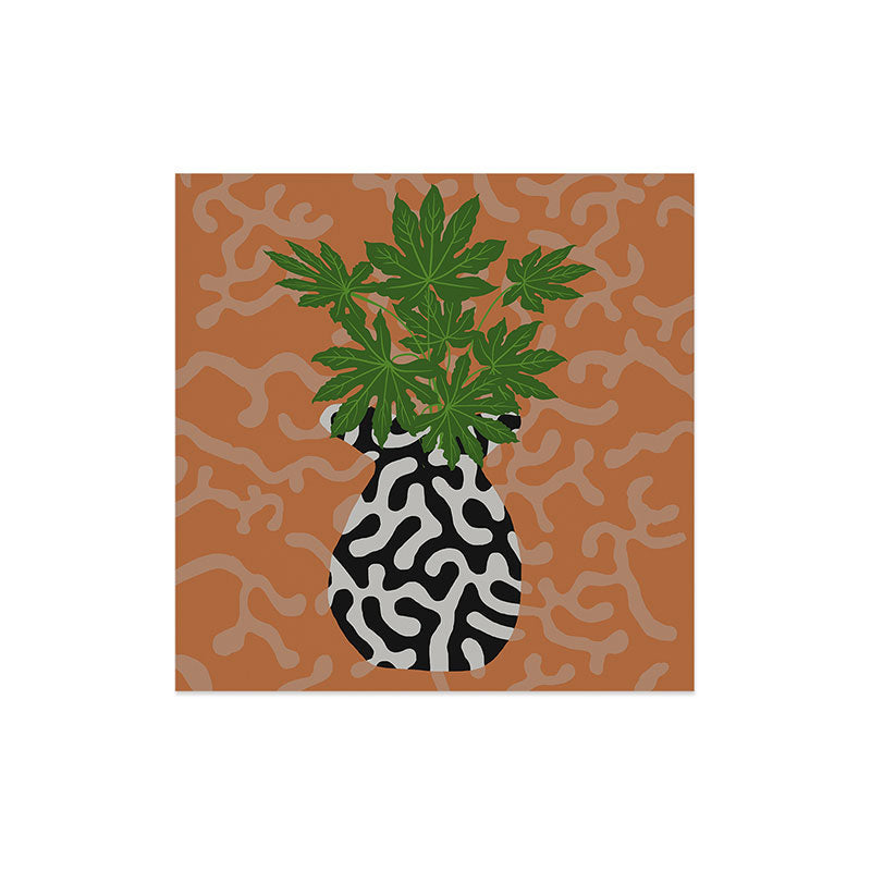 Coco de Paris Green plant retro style 2 Art Print