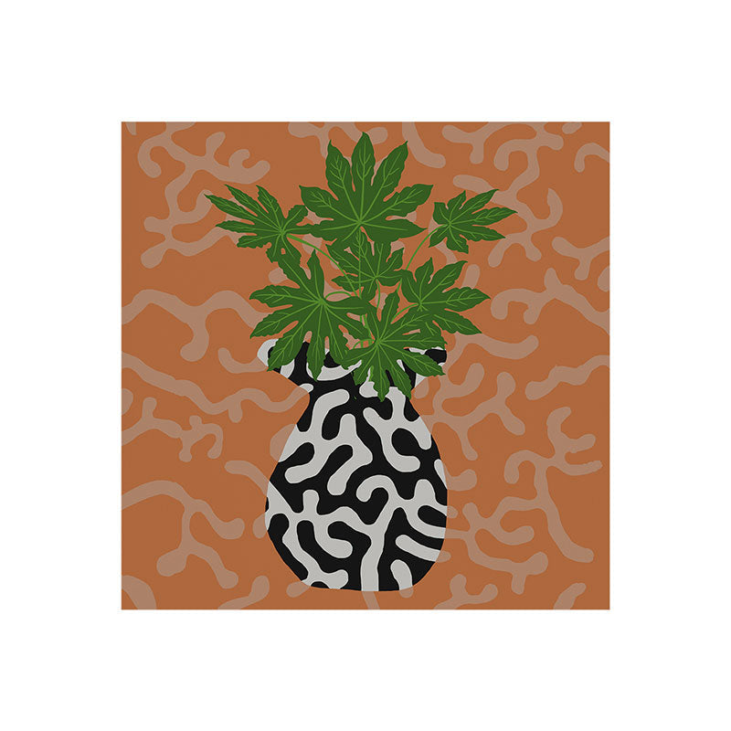 Coco de Paris Green plant retro style 2 Art Print